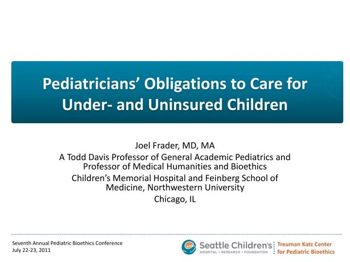 pediatricians obligations to care for under and uninsured children
