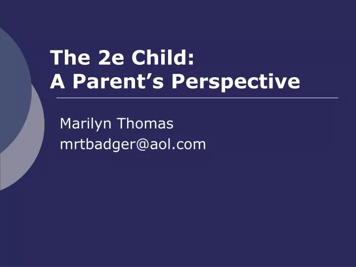 the 2e child a parent s perspective