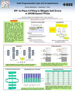 IPF: In-Place X-Filling to Mitigate Soft Errors in SRAM-based FPGAs