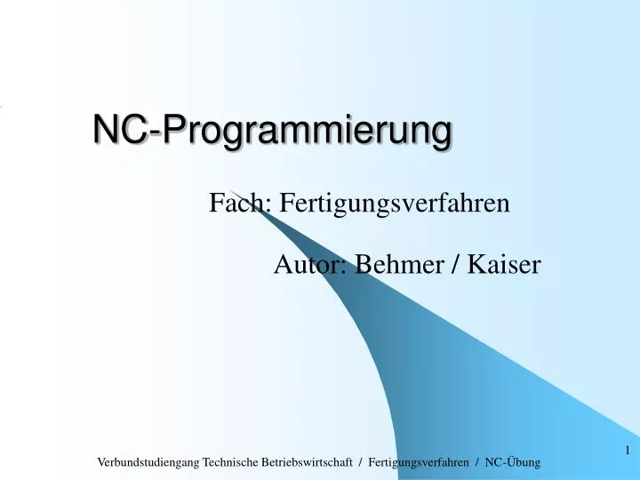 nc programmierung