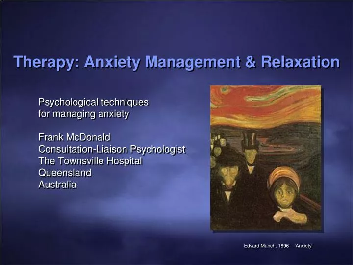 therapy anxiety management relaxation