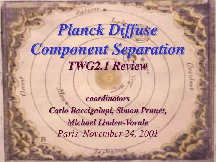 planck diffuse component separation twg2 1 review