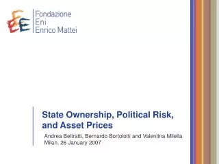 State Ownership, Political Risk, and Asset Prices