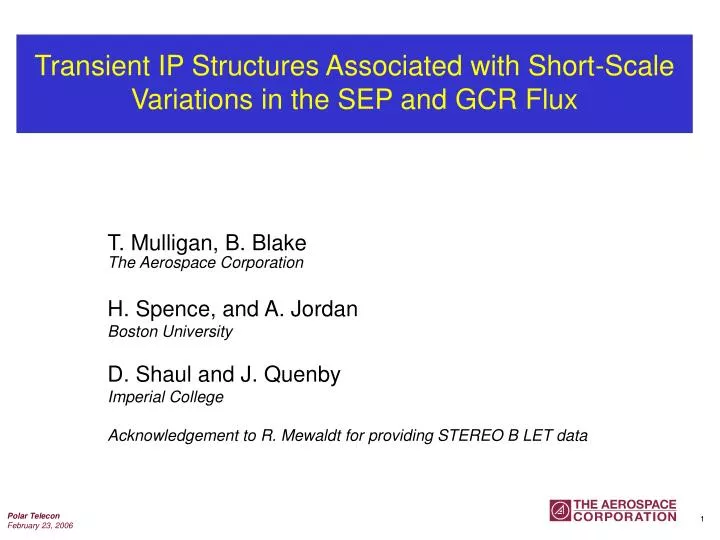 transient ip structures associated with short scale variations in the sep and gcr flux