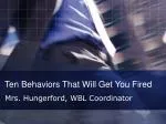 Ten Behaviors That Will Get You Fired