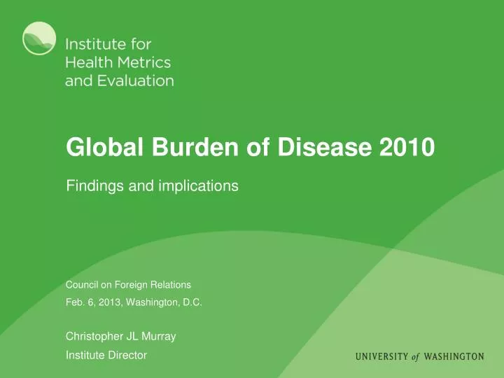global burden of disease 2010