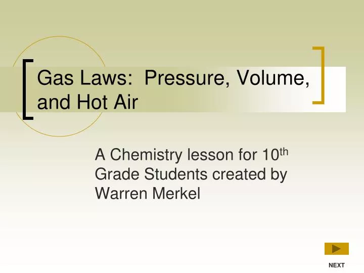 gas laws pressure volume and hot air