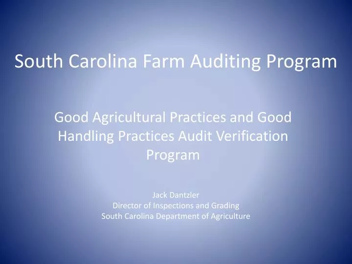 south carolina farm auditing program