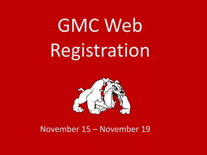 gmc web registration