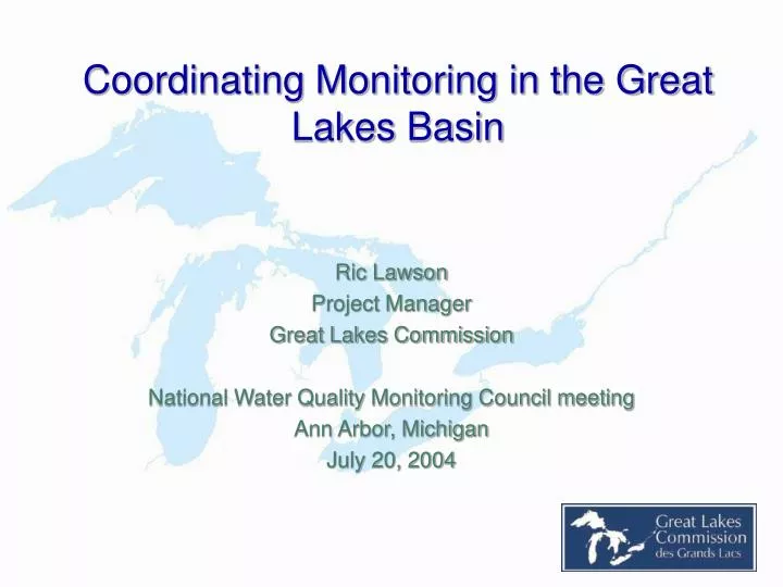 coordinating monitoring in the great lakes basin