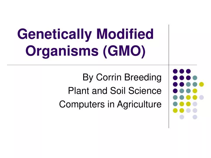 genetically modified organisms gmo