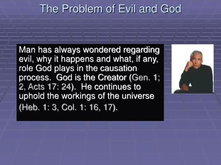 the problem of evil and god