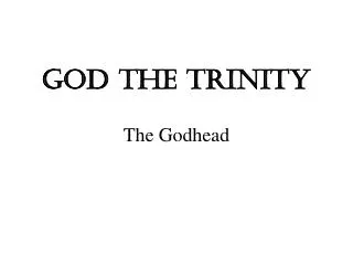 God The Trinity