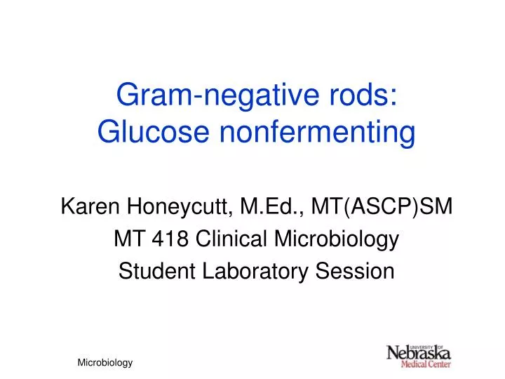gram negative rods glucose nonfermenting