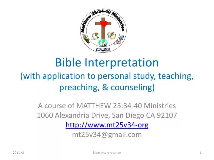 bible interpretation with application to personal study teaching preaching counseling