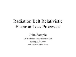 Radiation Belt Relativistic Electron Loss Processes