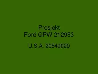 prosjekt ford gpw 212953