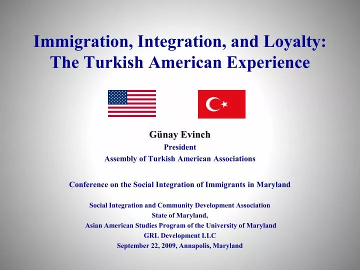 immigration integration and loyalty the turkish american experience