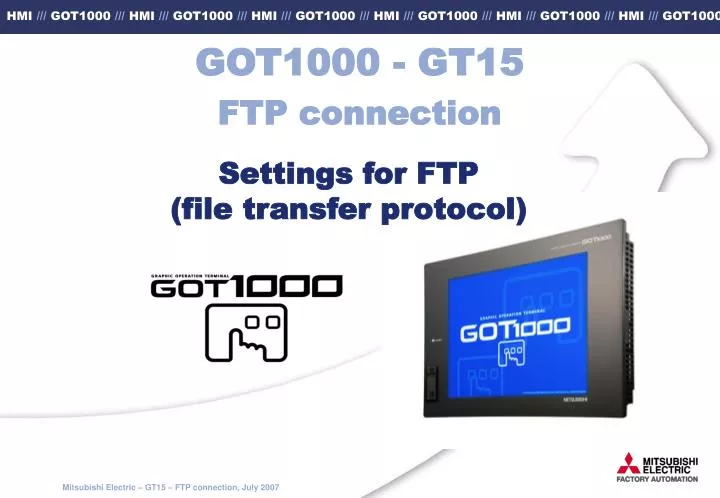 got1000 gt15 ftp connection