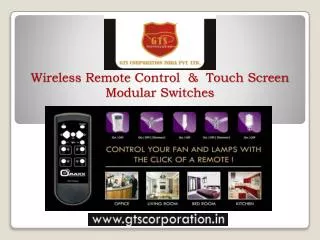 Wireless Remote Control &amp; Touch Screen Modular Switches