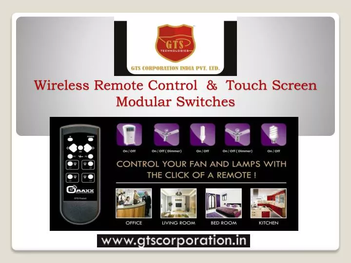 wireless remote control touch screen modular switches