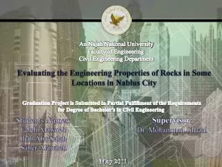 An Najah National University Faculty of Engineering Civil Engineering Department