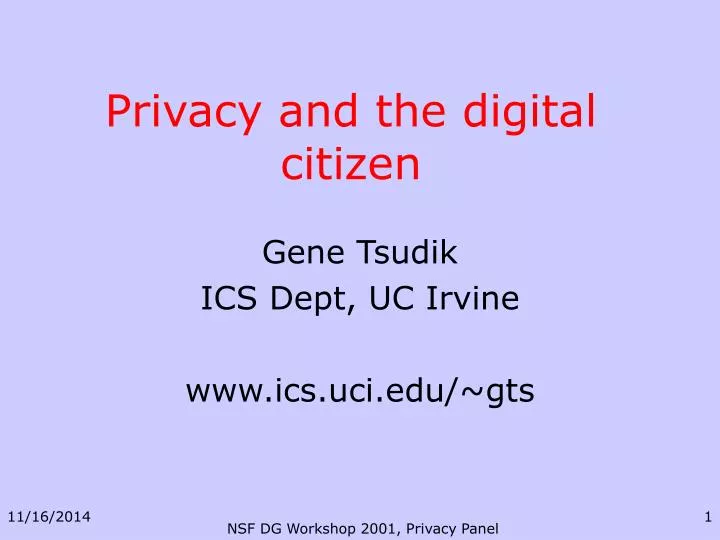 privacy and the digital citizen
