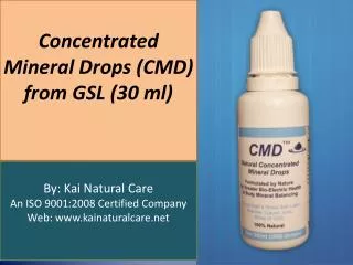 Concentrated Mineral Drops (CMD) from GSL (30 ml)