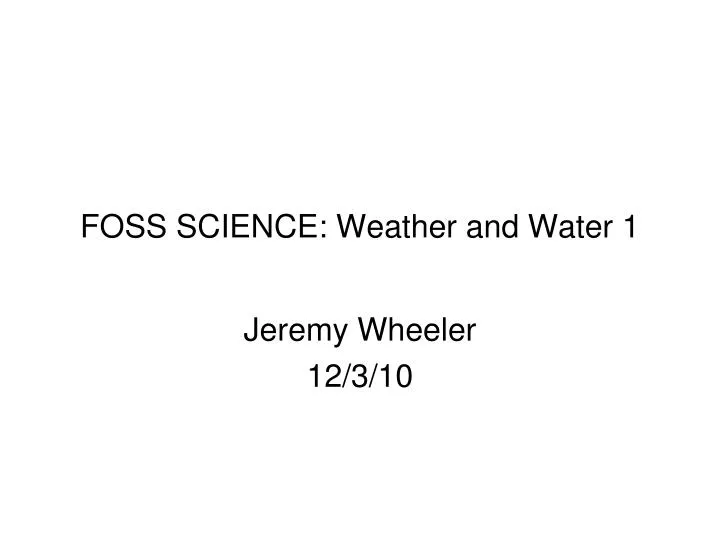 foss science weather and water 1
