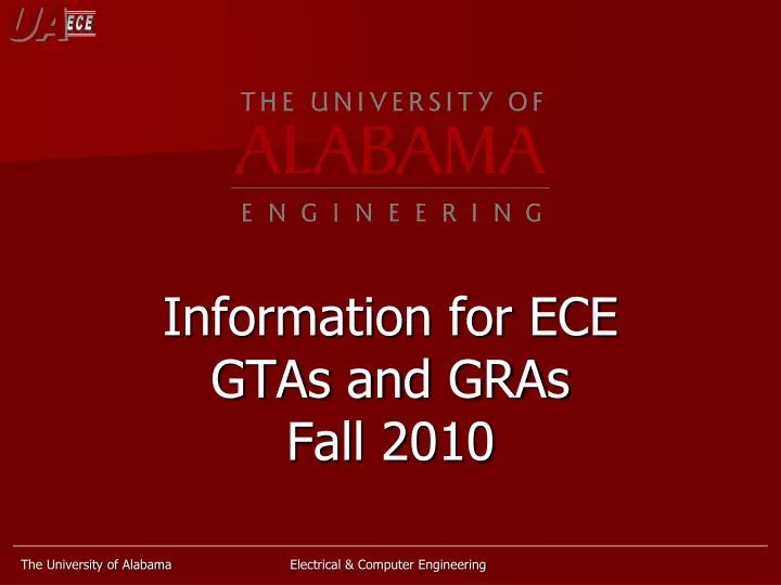 information for ece gtas and gras fall 2010