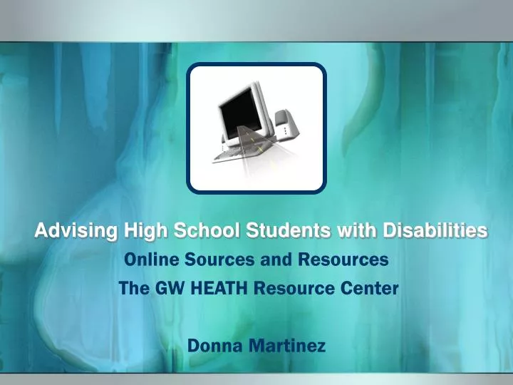 advising high school students with disabilities
