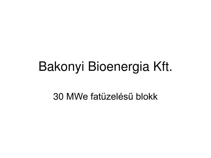 bakonyi bioenergia kft
