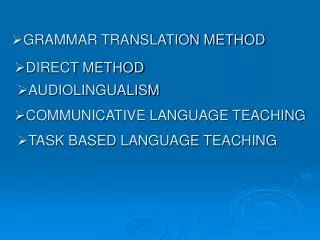 GRAMMAR TRANSLATION METHOD