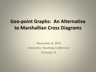 Geo-point Graphs: An Alternative to Marshallian Cross Diagrams