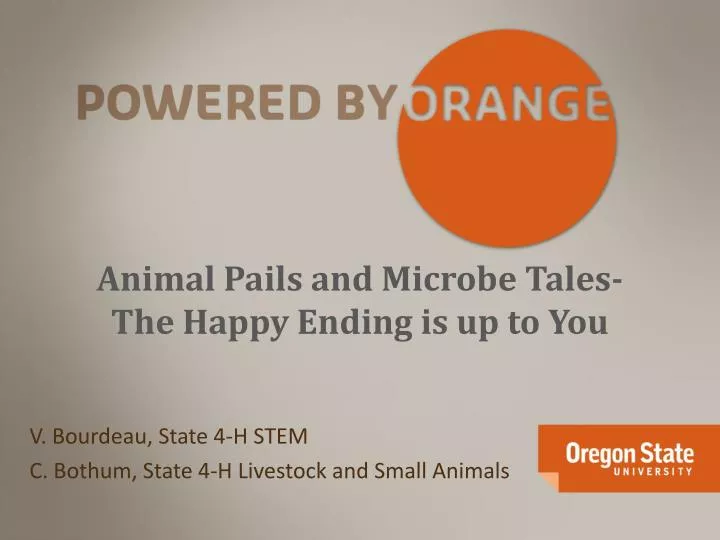 animal pails and microbe tales the happy ending is up to you