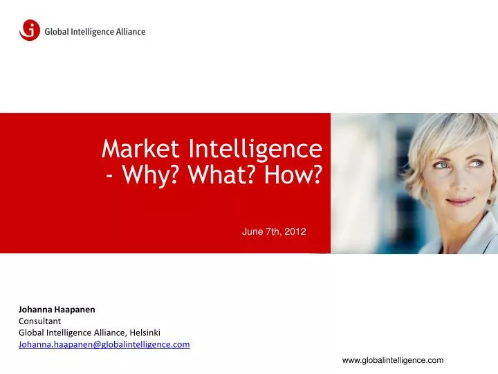 market intelligence why what how