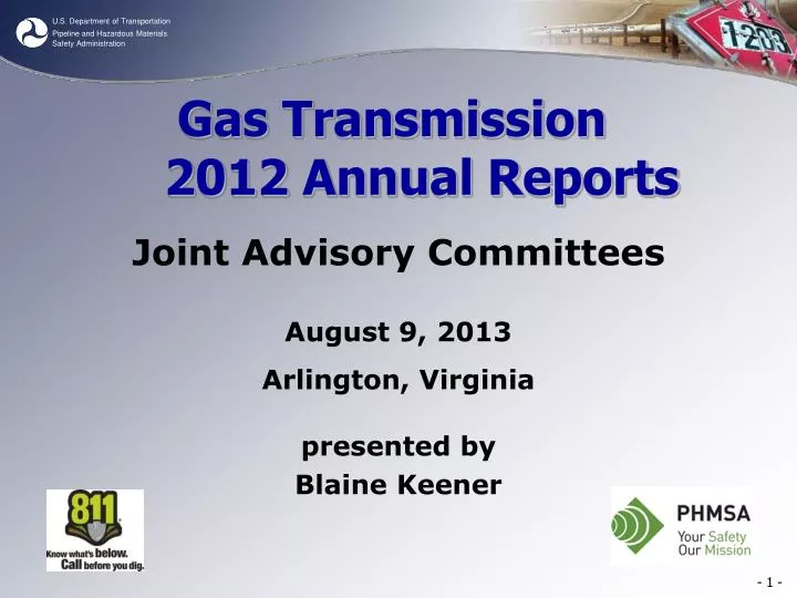 gas transmission 2012 annual reports