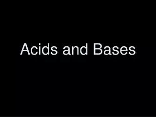 acids and bases