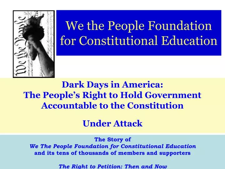 we the people foundation for constitutional education