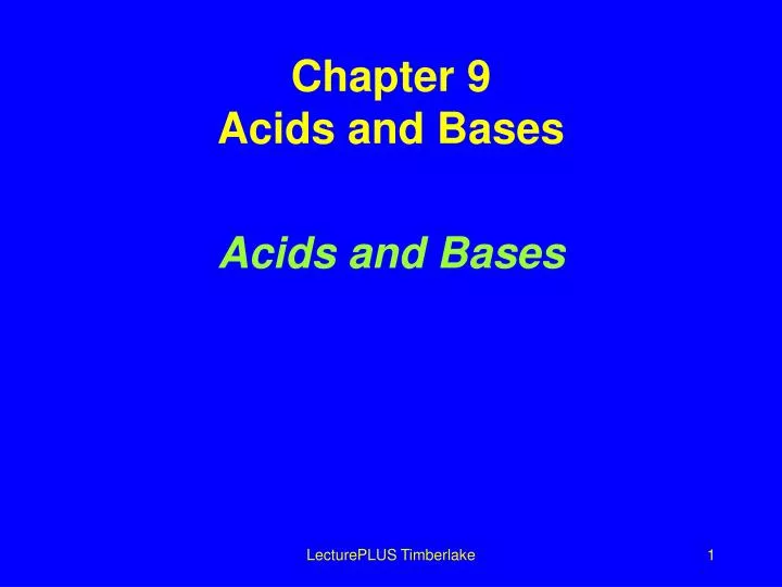 chapter 9 acids and bases