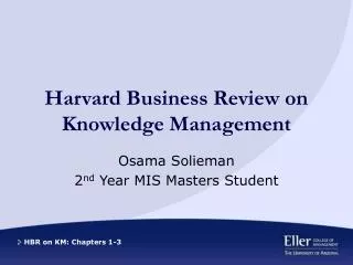 Harvard Business Review on Knowledge Management