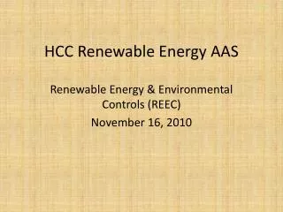 HCC Renewable Energy AAS