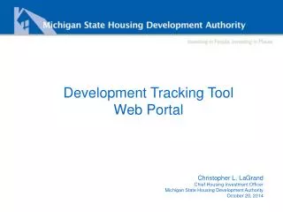 Development Tracking Tool Web Portal