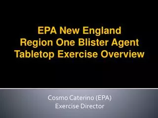 Cosmo Caterino (EPA) Exercise Director