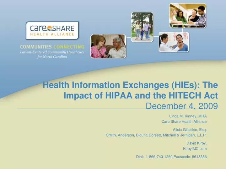 health information exchanges hies the impact of hipaa and the hitech act december 4 2009