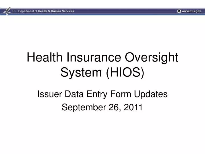 health insurance oversight system hios