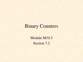 Binary Counters
