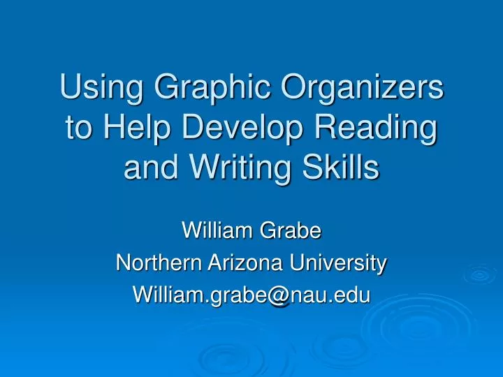 using graphic organizers to help develop reading and writing skills