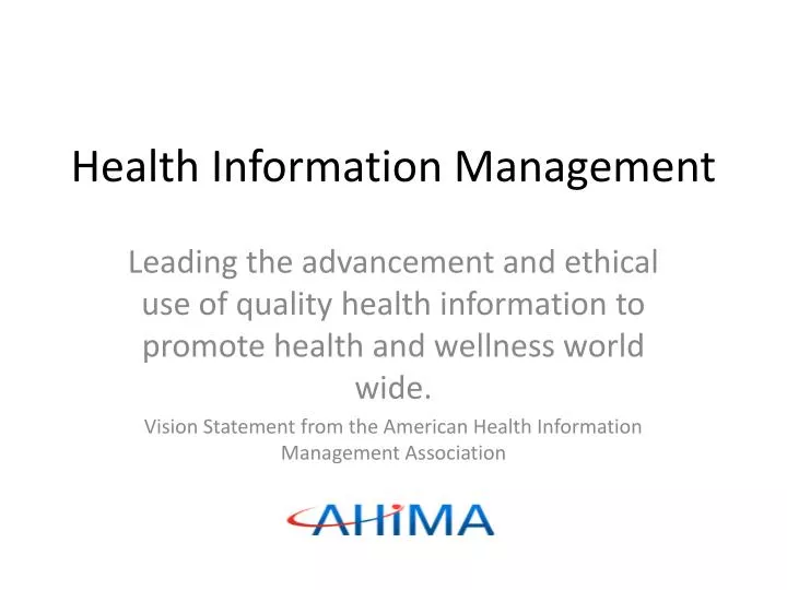 health information management