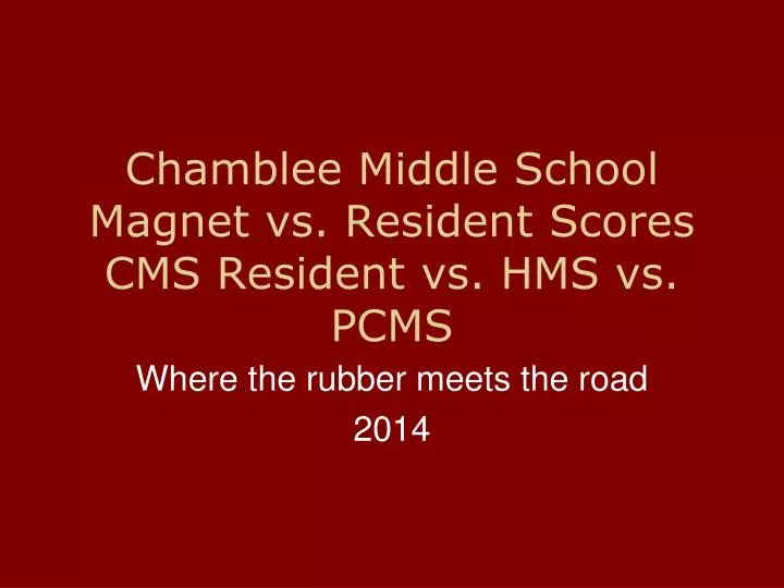chamblee middle school magnet vs resident scores cms resident vs hms vs pcms